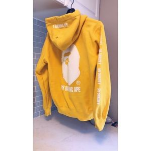 yellow bape sweater